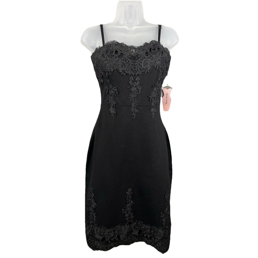 NWT Haute Monde Womens L Short Prom Dress Bodycon Lacy Stretch Witchy Whimsigoth